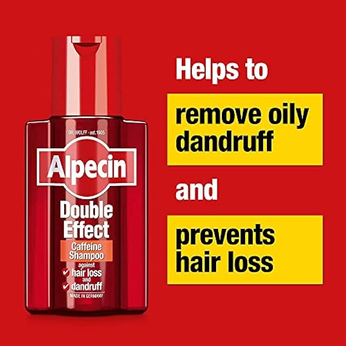 Alpecin Double Effect Caffeine Shampoo 1X 200Ml Anti Dandruff And Natural Hair Growth Shampoo Energizer For Strong Hair Hair Care For Men Made In Germany, Red - Image 5